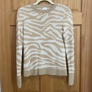 Tan animal print sweater